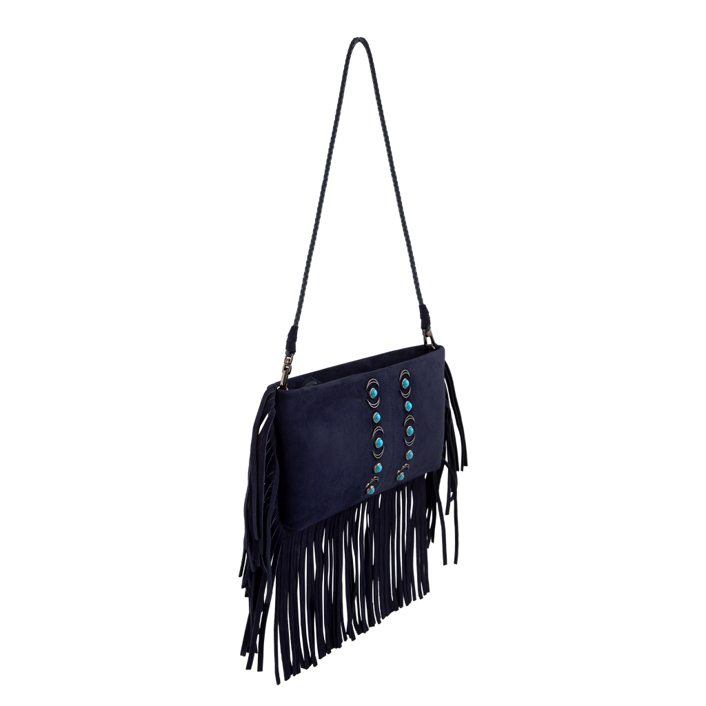 HERA - FLECOS DE ANTE AZUL MARINO