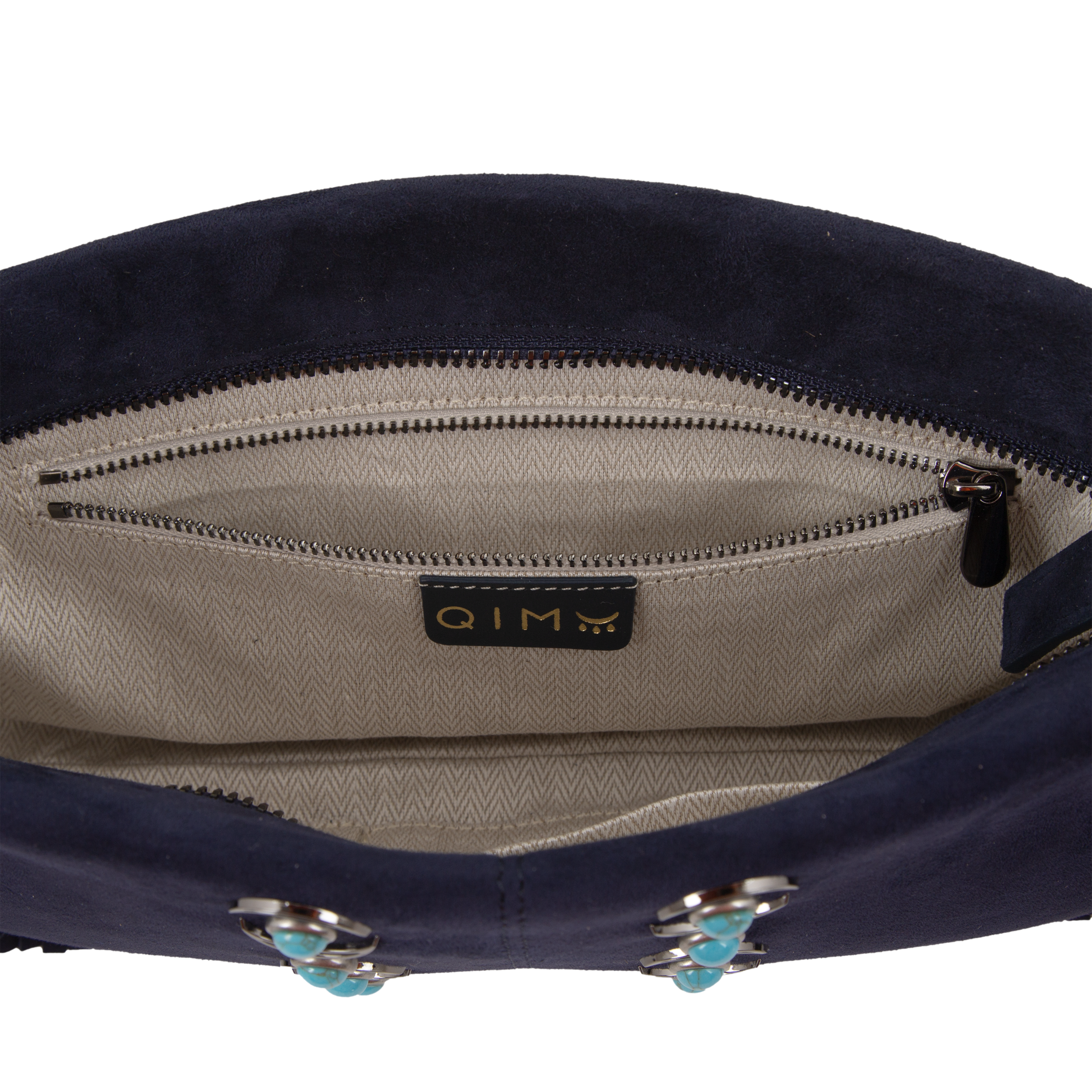 HERA - FLECOS DE ANTE AZUL MARINO