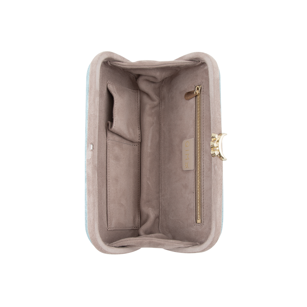 CLEA Minaudiere Clutch - Azure